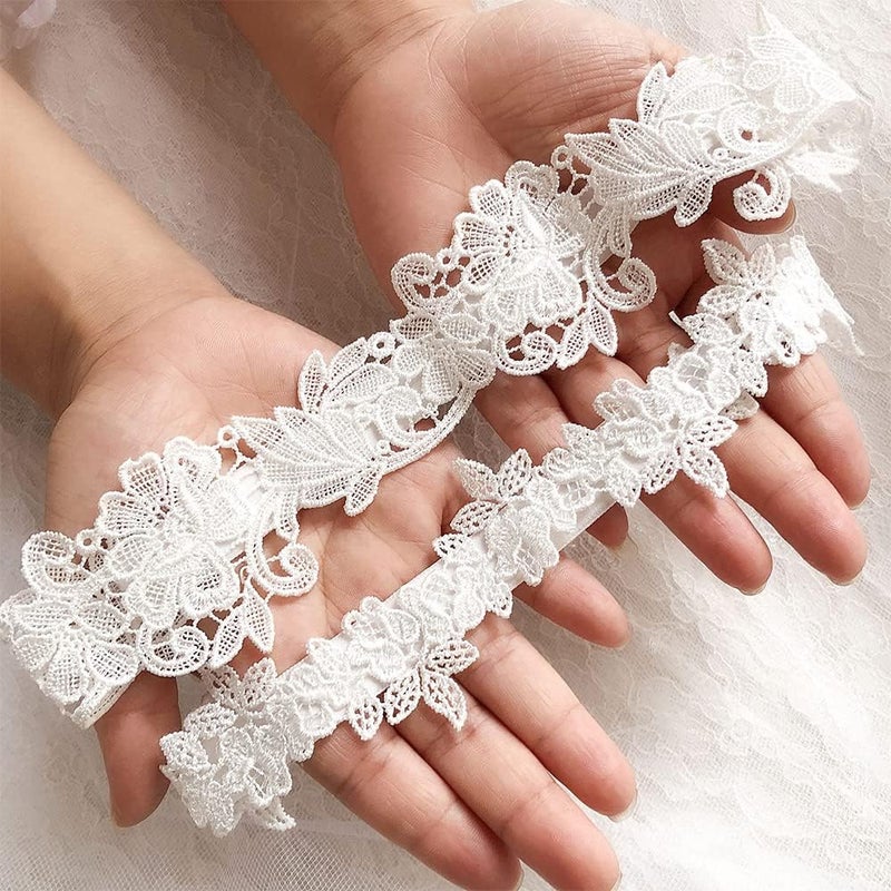 WAMSOLE Lace Bridal Garter Belt - White Wedding Garter Accessory - Image 4